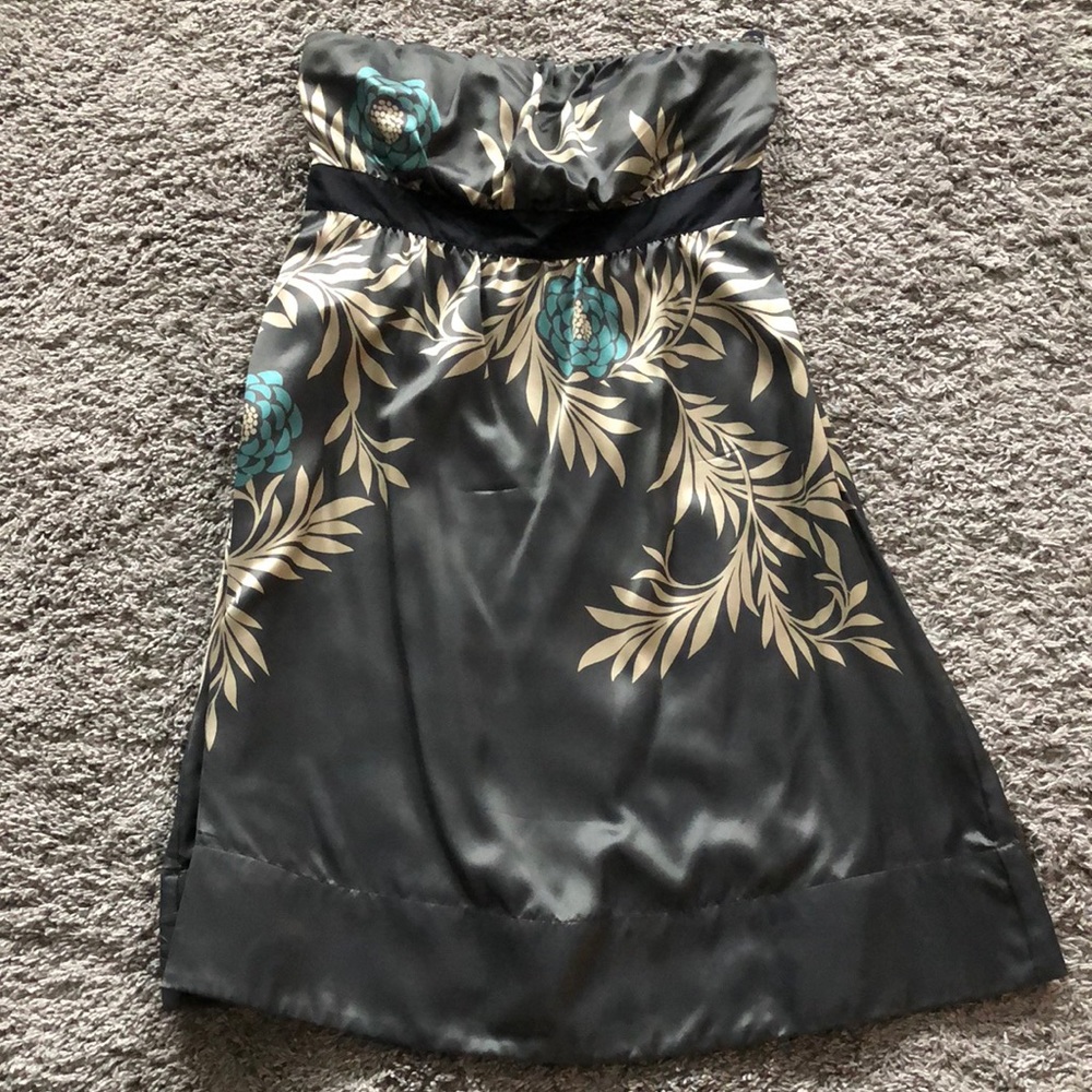 The Limited Satin Grey Botanical Dress Size 12